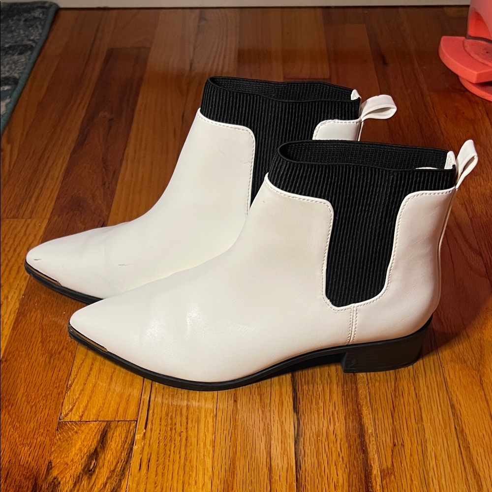 Worthington White and Black Ankle Boots